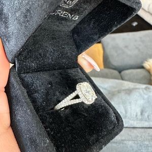 Lauren B moissanite engagement ring